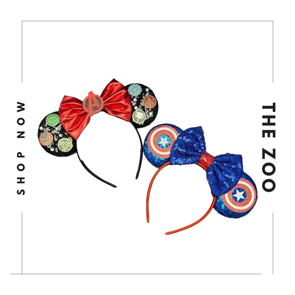 2‎ Mouse Ear Headbands Avengers Captain America